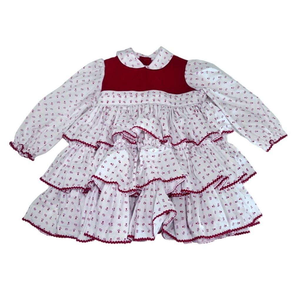 Vintage 80s lilo california USA pageant dress petticoat full circle ruffle sz‎ 4